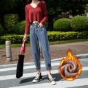 Jeans 3/4 da donna imbottiti 4