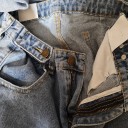 Jeans 3/4 pour femmes larges 4