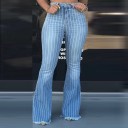 Jeans da donna a righe 1