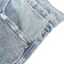 Jeans da donna a tinta unita con design strappato e tasche in poliestere per un look moderno e trendy per l'uso quotidiano 2