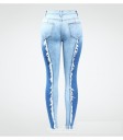 Jeans da donna con frange bianche 5