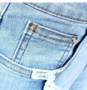 Jeans da donna con frange bianche 8