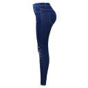 Jeans da donna con perle blu D2 2