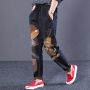 Jeans da donna con stampa carina 2