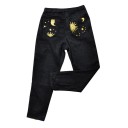 Jeans da donna con stampa di stelle e luna 3
