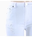 Jeans da donna con strappi - Bianchi 3