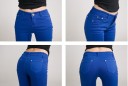 Jeans da donna eleganti - Blu scuro 4