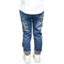 Jeans da ragazza con farfalle L2153 1