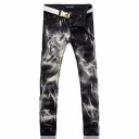 Jeans de hombre con diseño de lobo 1