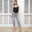 Jeans déchirés pour femmes avec paillettes 1