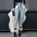 Jeans femininos com bolsos ao contrário 1