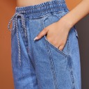 Jeans femininos com elástico na cintura A2001 5