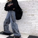 Jeans femininos com estampado 1