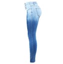 Jeans femininos com franjas brancas 1