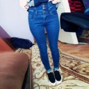 Jeans femmes taille haute J1699 1