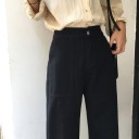 Jeans neri larghi da donna 1