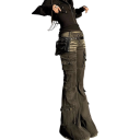 Jeans noirs pour femmes Pantalons évasés Poches Coton Polyester Pantalons modernes confortables Évasés Style élégant décontracté 6