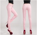 Jeans para mulher estilizados jeans - Rosa claro 1