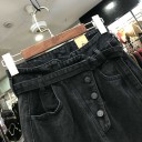 Jeans para mulher jeans pretos com cinto 3
