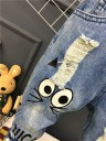 Jeans per bambini con stampa di gattino 4