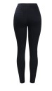 Jeans pour femmes taille haute avec des fleurs - Noirs 2