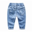 Jeans pour garçon avec caricature de chien - Bleu 1