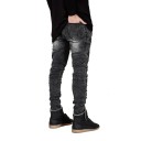 Jeans rasgados estilosos para homem J970 1