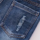 Jeans rasgados para rapazes - Azuis 4