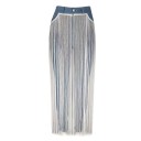 Jeans skinny da donna con frange 1