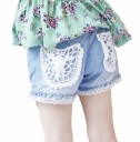 Jeansshorts für Mädchen mit Spitze 1