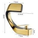 Jednopáková koupelnová umyvadlová baterie zakřivené tělo hranatý výtok výška 16 cm dosah 12,5 cm stojánkový kohoutek do koupelny 5
