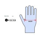 Jednorázové nitrilové rukavice 100 ks velikost L 24 cm ochranné rukavice pro úklid vaření barvení vlasů domácnost 3