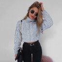 Jersey de cuello alto corto para mujer A2206 5