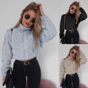Jersey de cuello alto corto para mujer A2206 1