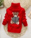Jersey de cuello alto infantil con osito de peluche J2889 3