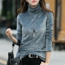Jersey de cuello alto para mujer A2121 4