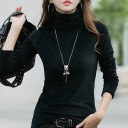 Jersey de cuello alto para mujer A2121 2