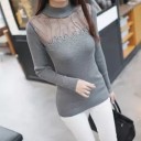 Jersey de cuello alto para mujer A2979 4
