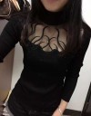 Jersey de cuello alto para mujer A2979 1
