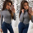 Jersey de cuello alto para mujer B92 7