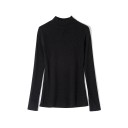 Jersey de cuello alto suave para mujer 6