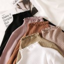 Jersey de punto de cuello alto para mujer A58 1