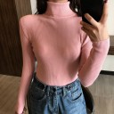 Jersey de punto de cuello alto para mujer G203 6