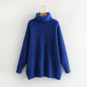 Jersey de punto de cuello alto para mujer G248 3