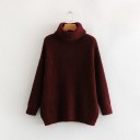 Jersey de punto de cuello alto para mujer G248 6