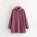 Jersey de punto de cuello alto para mujer G248 5