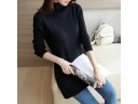 Jersey de punto largo de cuello alto para mujer 2