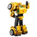 Jeu de construction voiture Transformer jaune Autorobot Jouet pour enfants 6+ Voiture robotique Cadeau idéal Modèle pliable Jeu de construction créatif 3