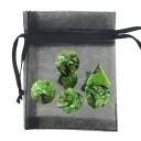 Jeu de dés 7 pcs et sacoche Dés polyédriques RPG en acrylique pour Donjons et Dragons DnD Jeux de société fantasy 9