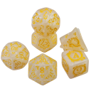 Jeu de dés 7 pcs Polyédriques Acryliques Fantasy ensemble avec effet marbré pour jeux de société Donjons et Dragons jeu de rôle et jeux de héros 5